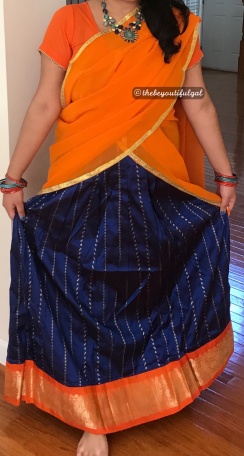 half sari orange (1)