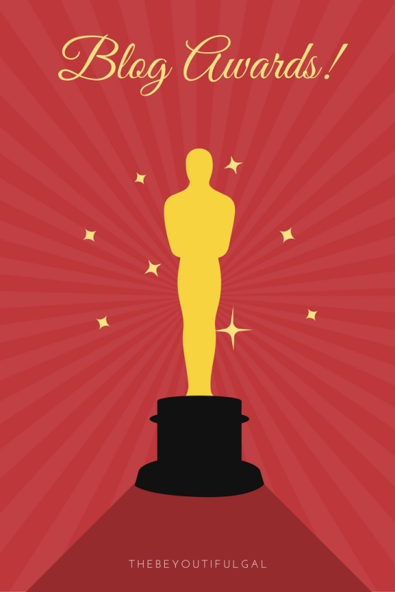 Dark Teal Trophy and Stars Academy Awards Pinterest Graphic